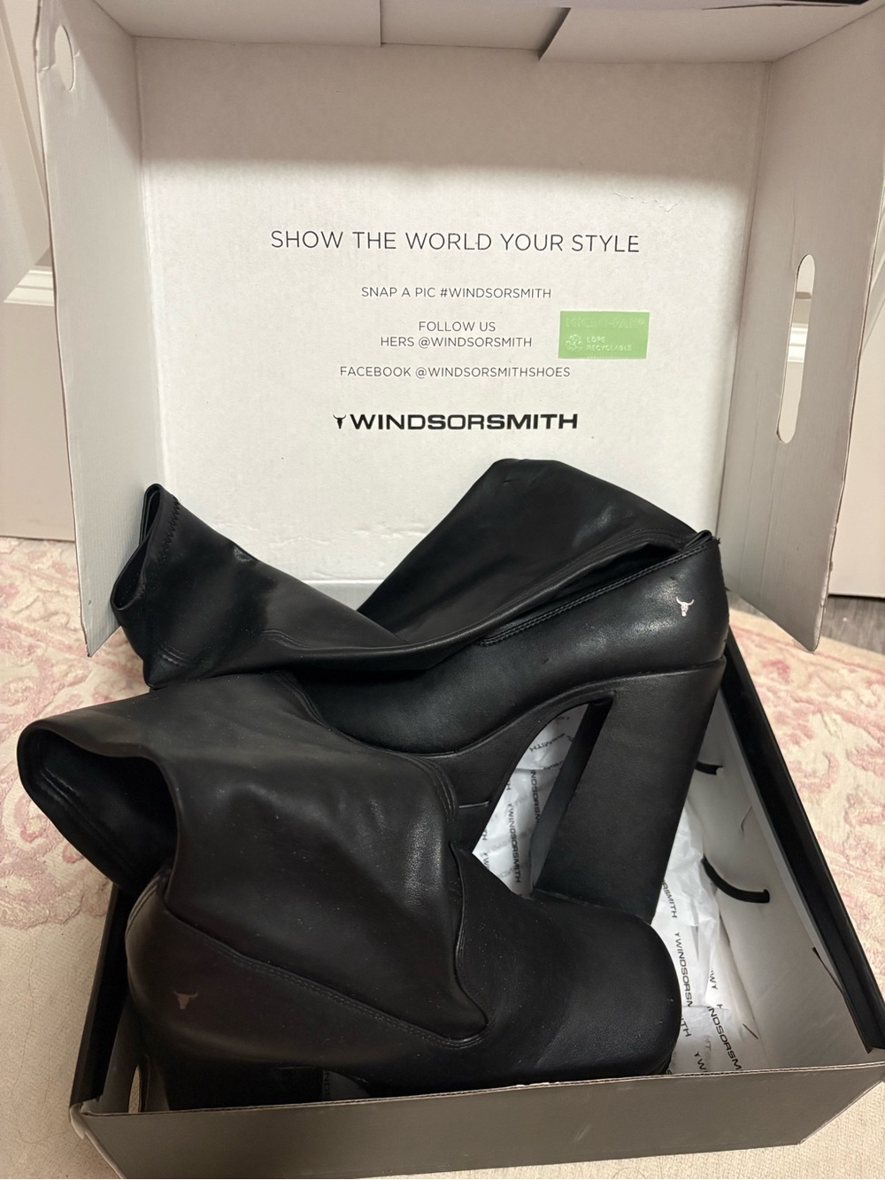 Windsor Smith knee high black boots - Picture 3 of 8
